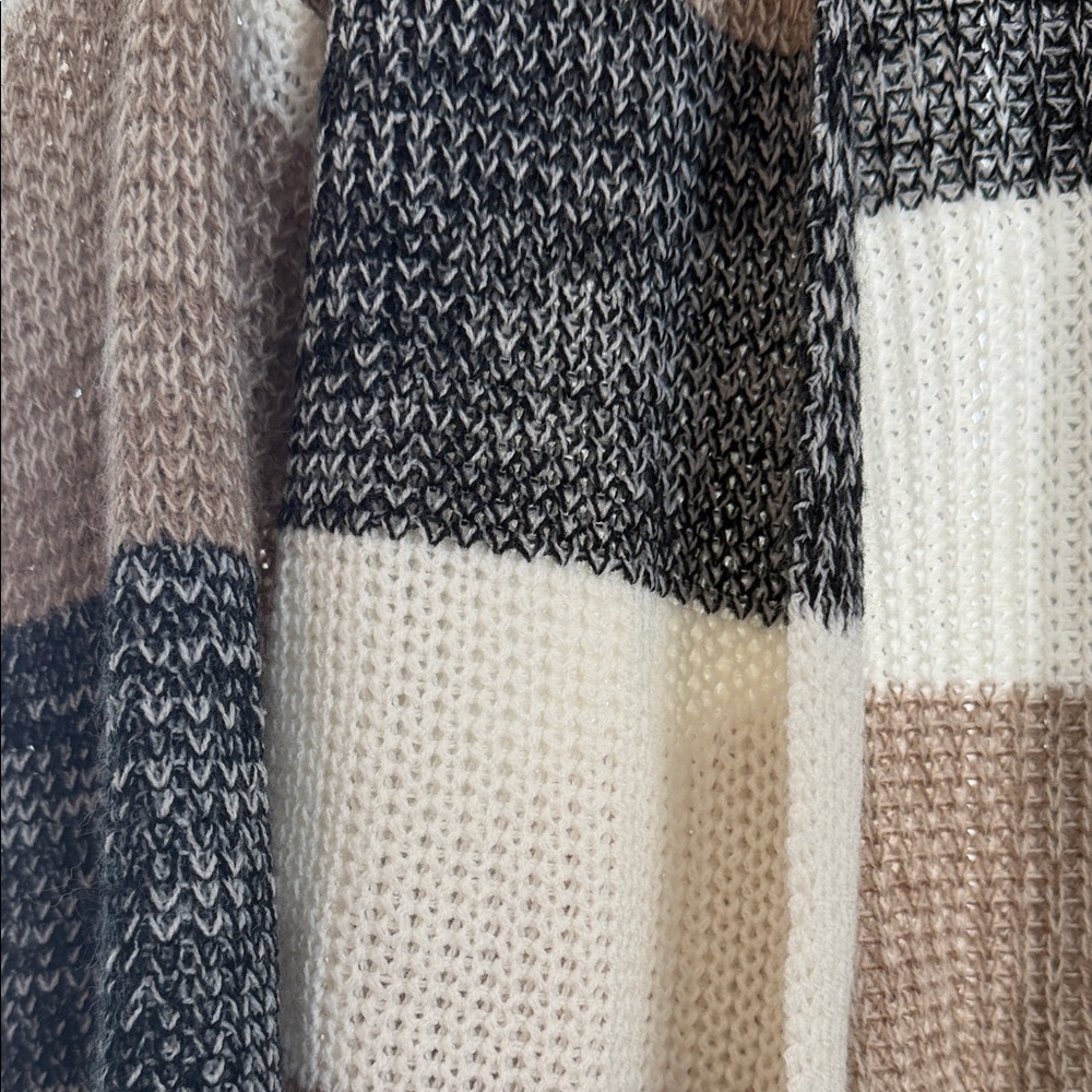 SHEIN Multicolor Striped Open-Front Cardigan - Picture 3 of 4